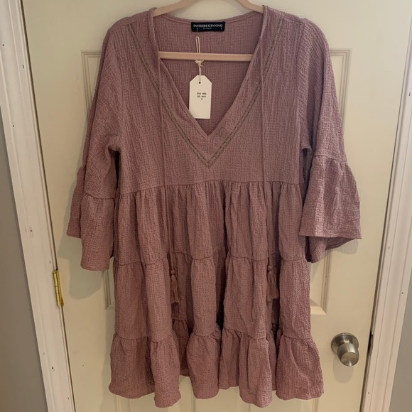 NWT mauve purple boho swing dress - Picture 2 of 6